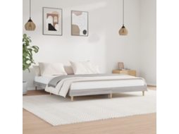 Vidaxl Estrutura De Cama 200x200 Cm Derivados Madeira Cinzento Sonoma