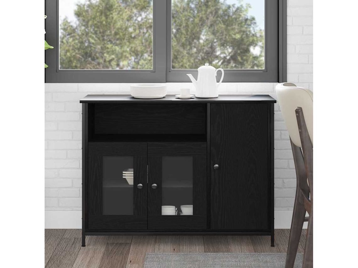 Vidaxl Buffet Carvalho Preto 100 X 35 X 75 Cm