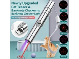 Brinquedo para Gatos Ponteiro Laser Recarregável USB 5 Desenhos 3 Funções | YANYXR