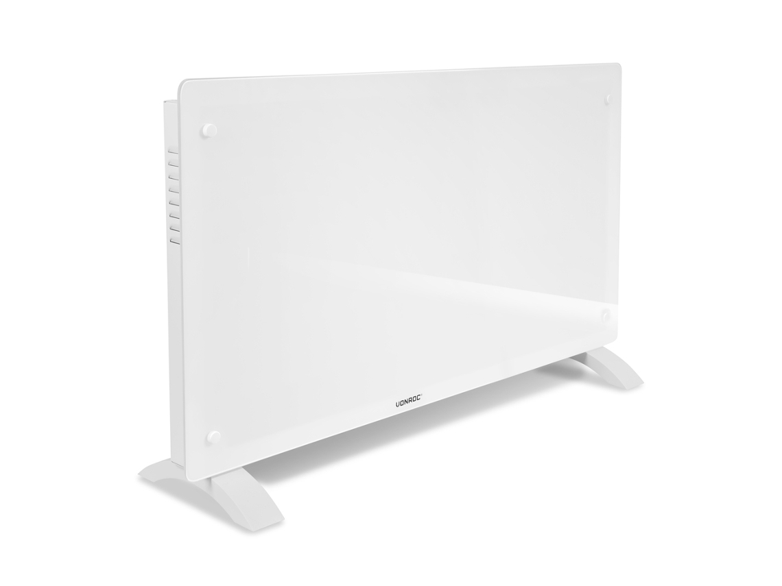 Aquecedor Elétrico Luxuoso Vonroc 2500w Branco Com Painel De Vidro E Wi Fi