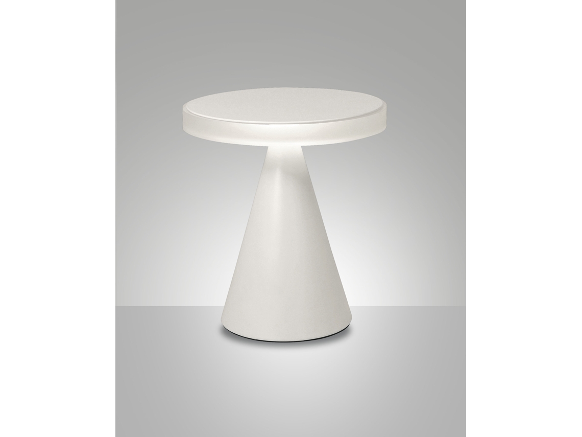 Candeeiro de Mesa Neutra Led 12w 1260lm 3000k em Metal e Metacrilato Cor Branco Ip20 Iluminação de Interiores com Design Elegante e Moderno FABAS LUCE