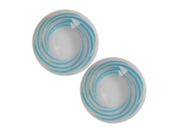 Lentes De Contato Cosplay Halloween Azul E Branco Fio