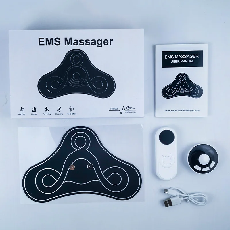 Mini Massageador Cervical Elétrico Inteligente E Confortável Com Adesivos De Gel Para Massagem Cervical.