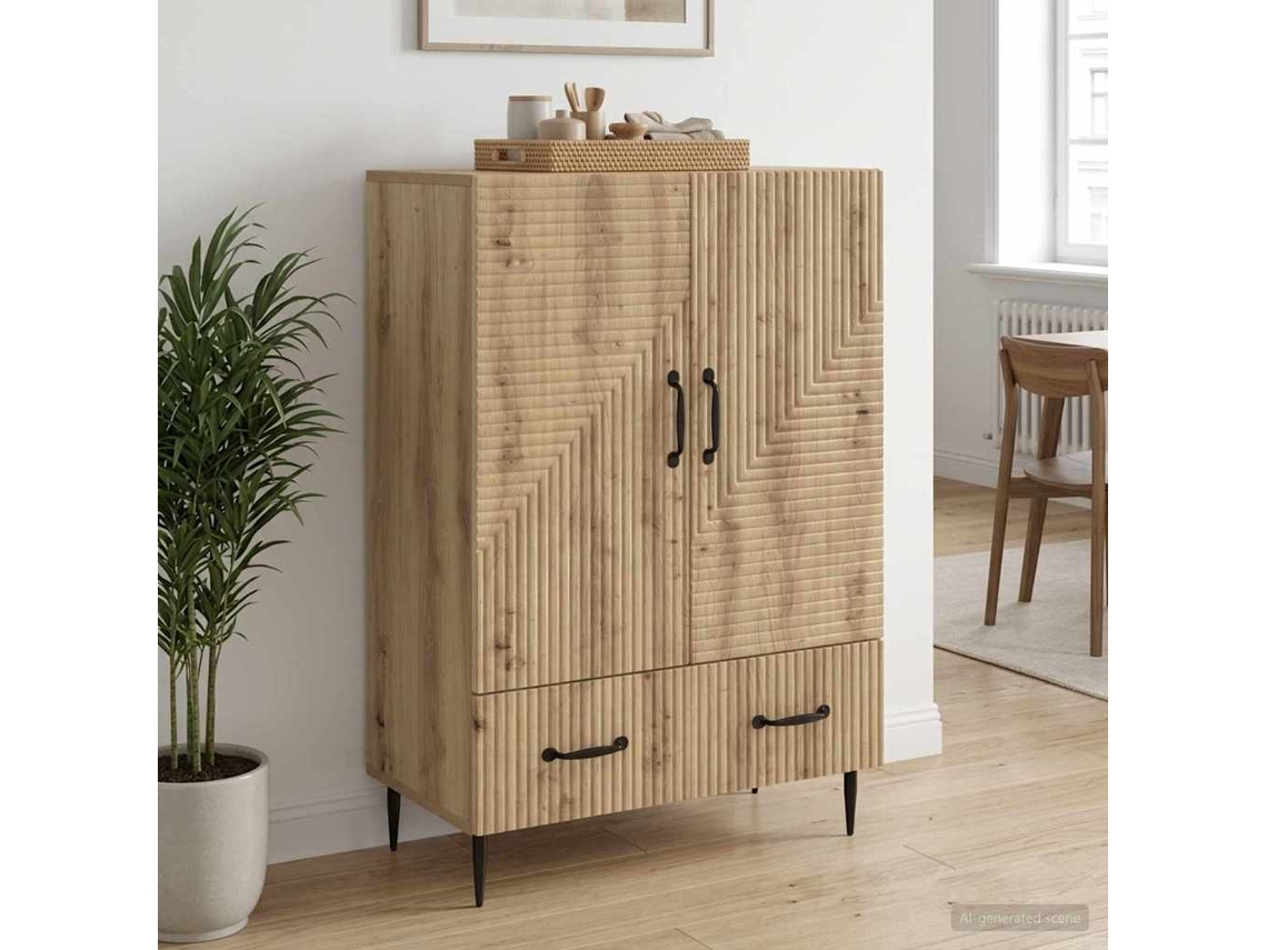 Vidaxl Buffet Carvalho Arttisan 66 X 34,5 X 95 Cm Derivados De Madeira