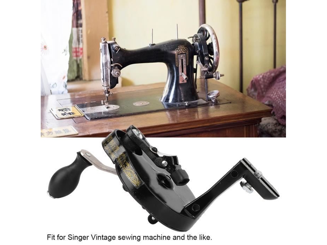 Manivela de Máquina de Costura Manivela de Metal para Máquinas de Costura com Pedal de Roda de Raios Singer HURRISE