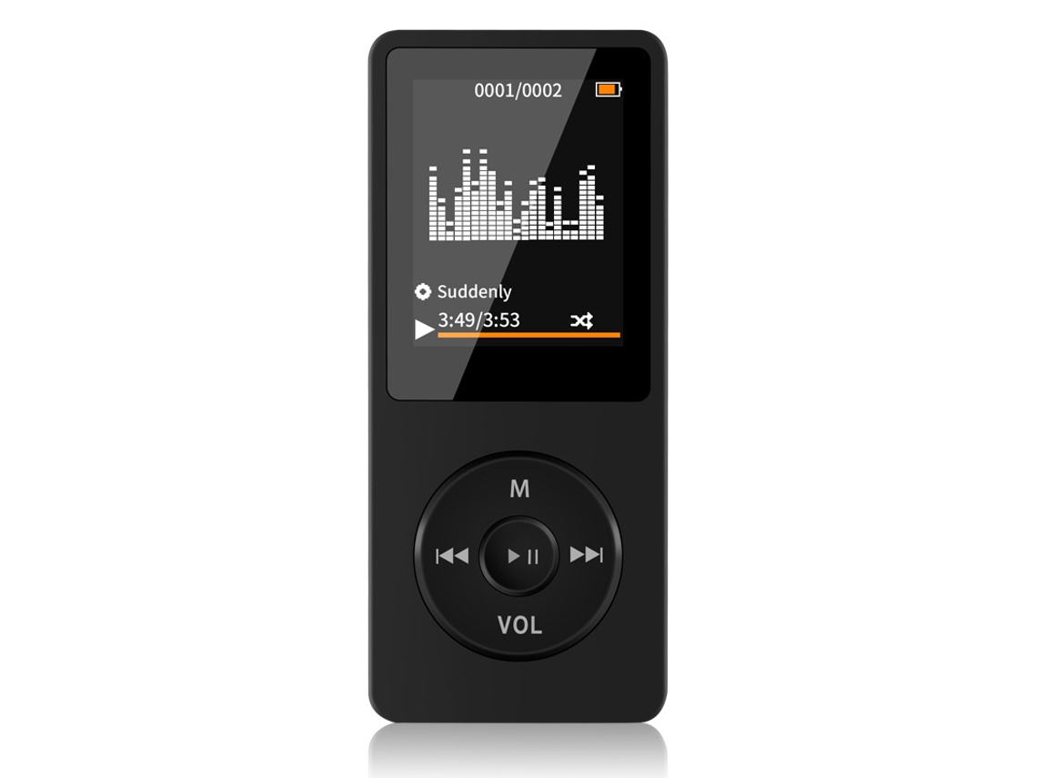 Minirreprodutor De Música Portátil, 1,8 Polegadas - Preto (versão Em Inglês)