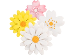 Ímãs De Geladeira Decorativos Luxshiny, Design De Flor 3d, Conjunto De 4 Peças Ímãs Resina Magnética Em Cores Claras