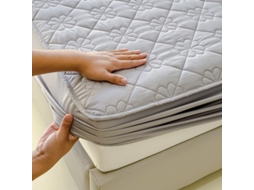 Capa De Colchão , 120x200cm , Serve Para Colchões De 5,1 A 30,5 Cm De Altura. Cinza Hexinyigjly