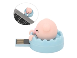 HURRISE Cute Pig U Disk Mini Usb Flash Drive de Alta Velocidade U Disk Cartão de Interferência de Computador Pó de Porco Anel de Fivela 16Gb