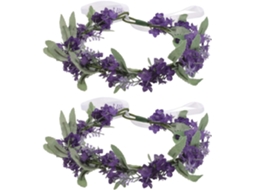 Conjunto De 2 Tiaras Coroa Para Casamento Em Roxo Lavanda, Leves E Versáteis, Acessório Para Cabeça