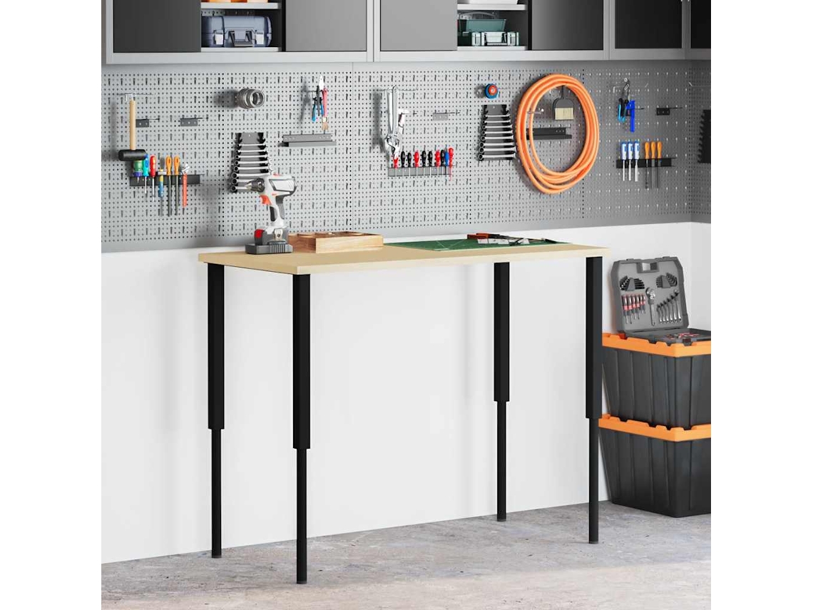 Vidaxl Estruturas Bancada Ajustáveis 2 Pcs 55x(69-95,5) Cm Metal Preto