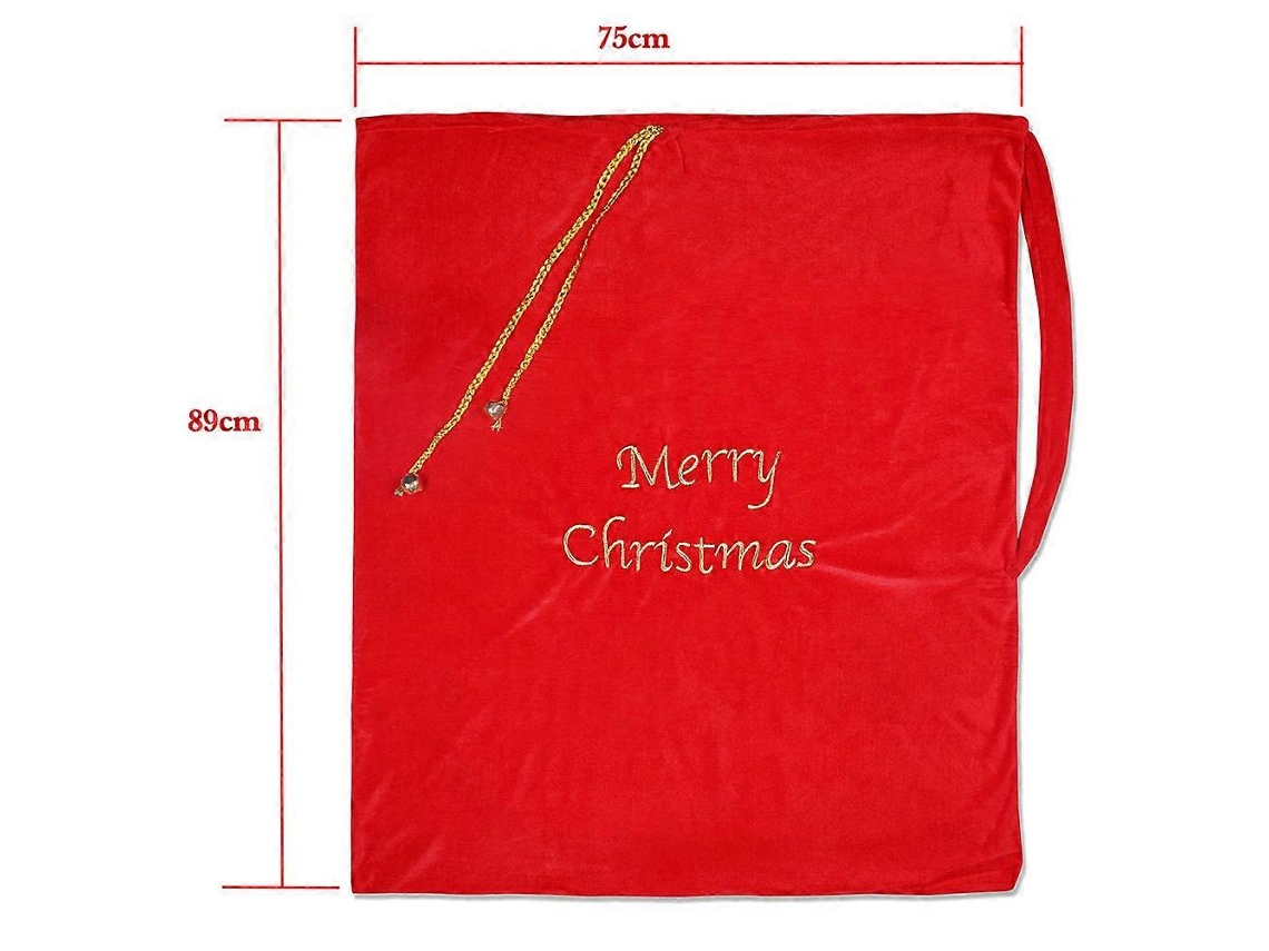 Saco De Presente De Natal Pai Bordado Vermelho