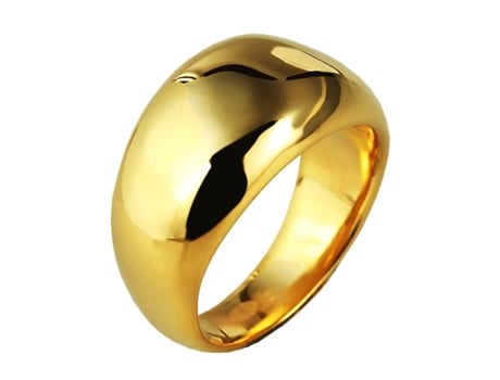 JUST Anel Lepa Dourado em Aço Inoxidável 60