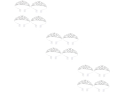 Coroa De Casamento Com 12 Peças De Strass E Pente Duplo Para Noiva E Acessório Chique De Festa.