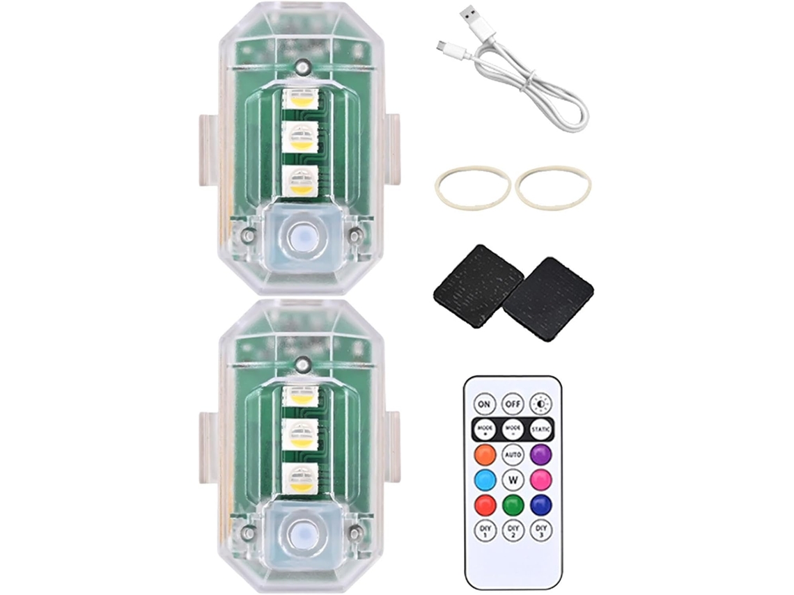 Kit De Luzes Advertência Led Genéricas E Sinalização Anticolisão Para Veículos