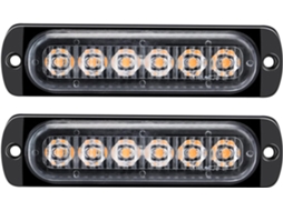 Luzes Estroboscópicas De Led Âmbar Dc12-24v Para Veículos E Caminhões Kit Emergência Alto Desempenho Intermitentes