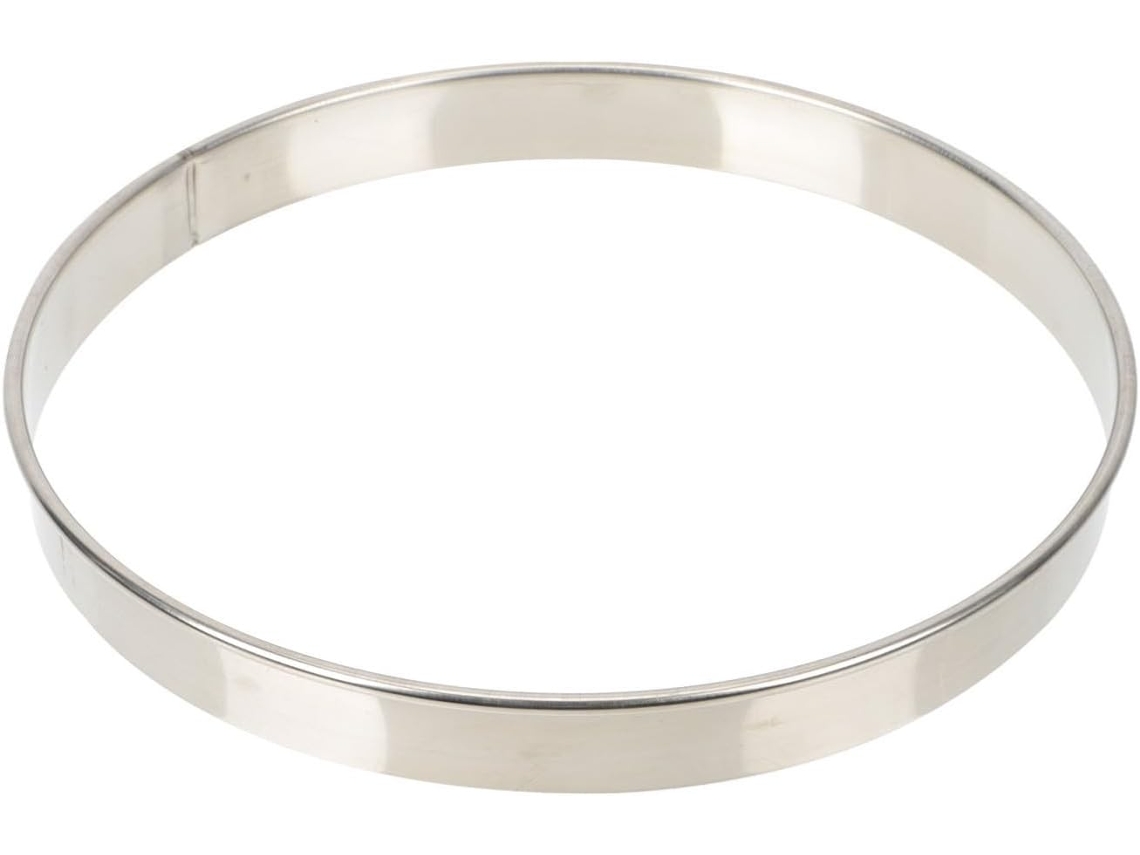 Aro De Pizza Profissional 28cm 11 Polegadas Em Aço Inoxidável Resistente Ao Desgaste Com Superfície Lisa, Ideal Para