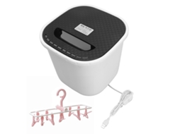 Máquina de Lavar Portátil Mini Turbo Usb 6l com Cabideiro de Secagem Rosa 30min Auto desligamento