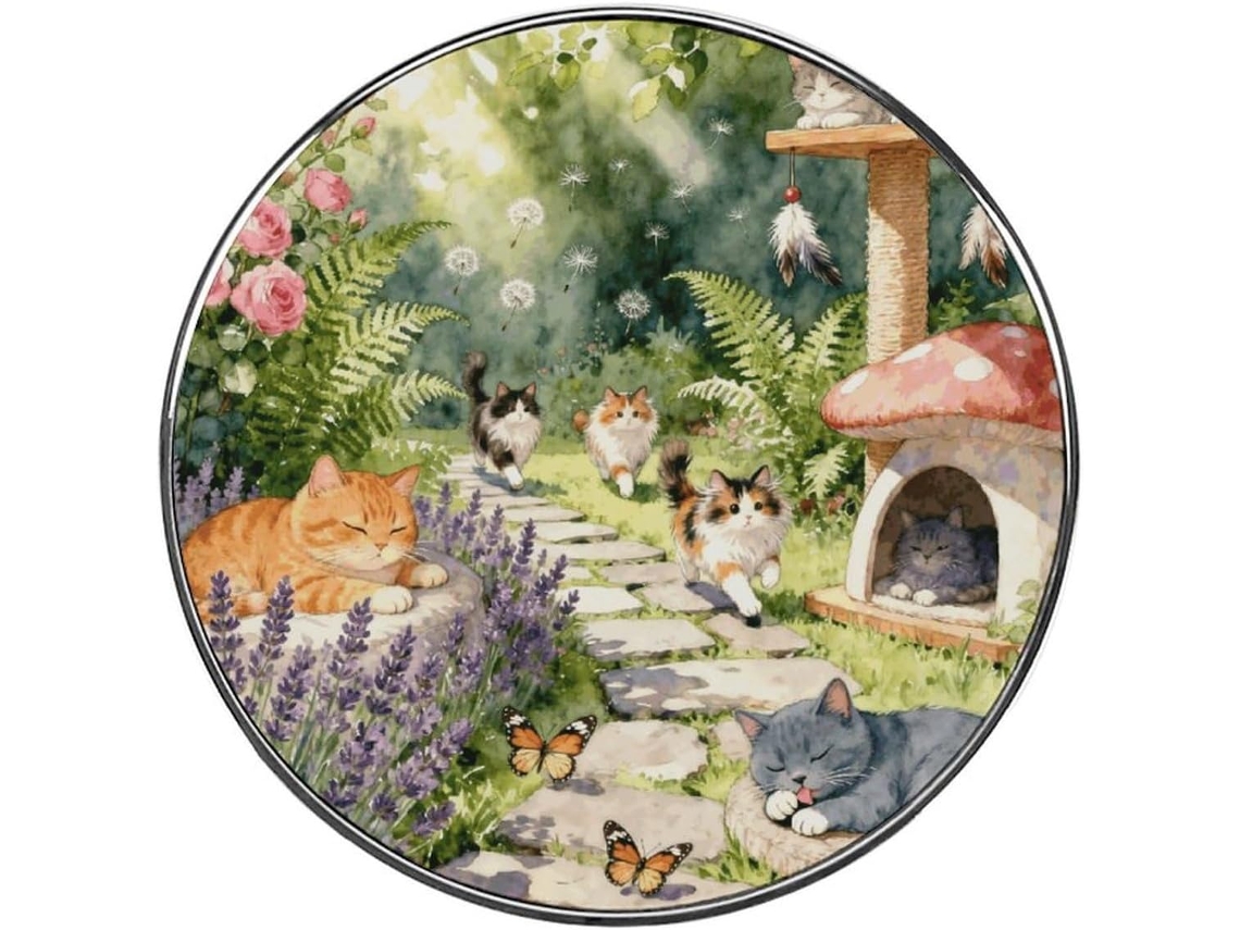 Ímãs De Geladeira Com Tema Gato E Jardim, Ímãs De Geladeira Requintados, Liga Metálica Personalizada, Ímãs Para Quadro