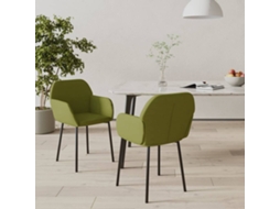 Vidaxl Cadeiras De Jantar 2 Pcs Veludo Verde-claro
