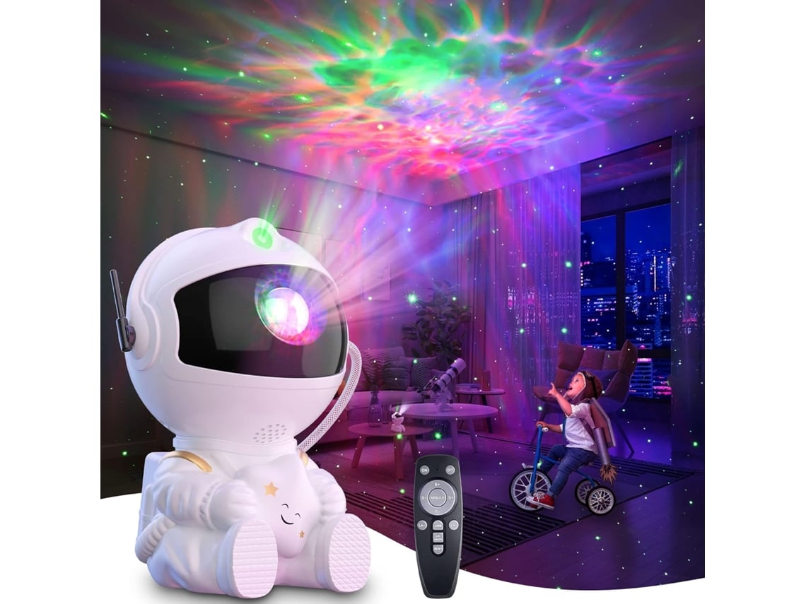 Projetor De Luz Noturna Astronauta Galáxia Céu Estrelado Com Controle Remoto, Alimentado Por Usb, Projetor De Luz Espacial Ajustável Em 360°