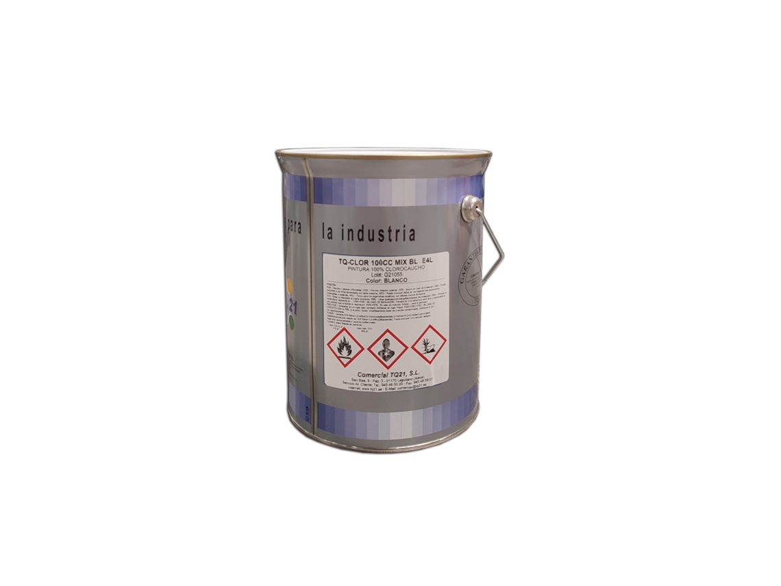 Tinta De Borracha Clorada Para Pisos Letra Ral 4 Lt Base Tr