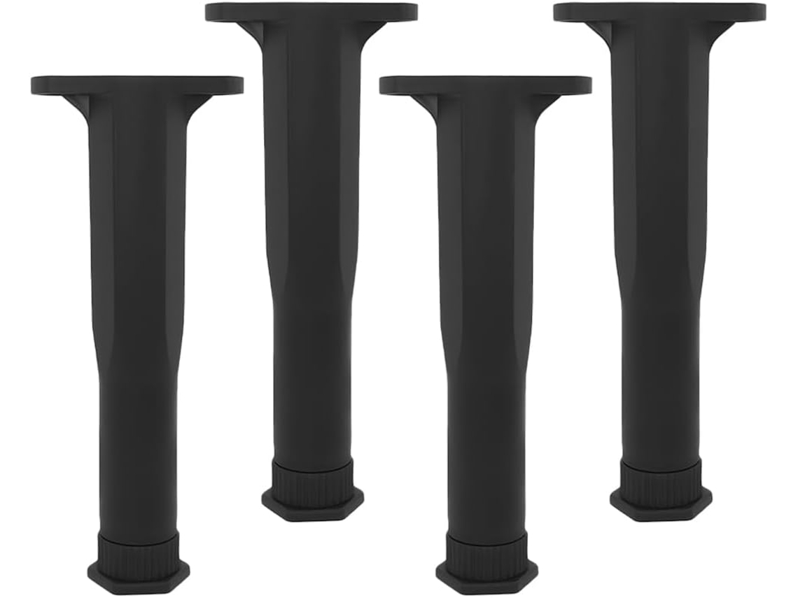 Villcase Conjunto De 4 Pés Ajustáveis Para Móveis, Para Estrutura De Cama E Armário, 18-34, 5cm, Pretos, Suportes