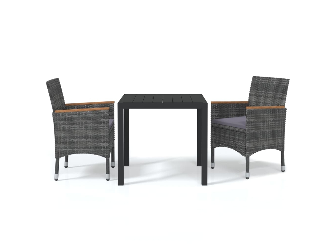Dining Set, Dining Sets Vidaxl Cinzeto Rattan / Vime (mesa Com 80 Cm De Comprimento)