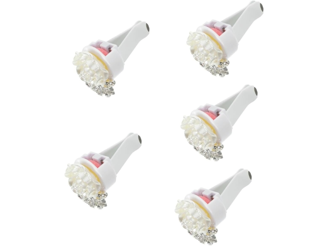 Conjunto De 5 Clipes Perfume Em Formato Flor Para Saída Ar Do Carro