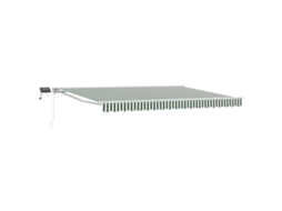Conjunto 1 Toldo Manual Vidaxl Branco Alumínio (5 X 3 M)