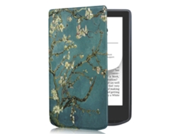 Capa Panoona Para Pocketbook Verse 629, Leve, Fina E Resistente A Impactos, Em Pele Premium Verde Escuro