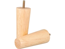 Conjunto De 4 Pés Madeira Maciça Para Móveis, Com Formato Cônico, Ideais Para Sofás, Armários, Mesas De Centro E