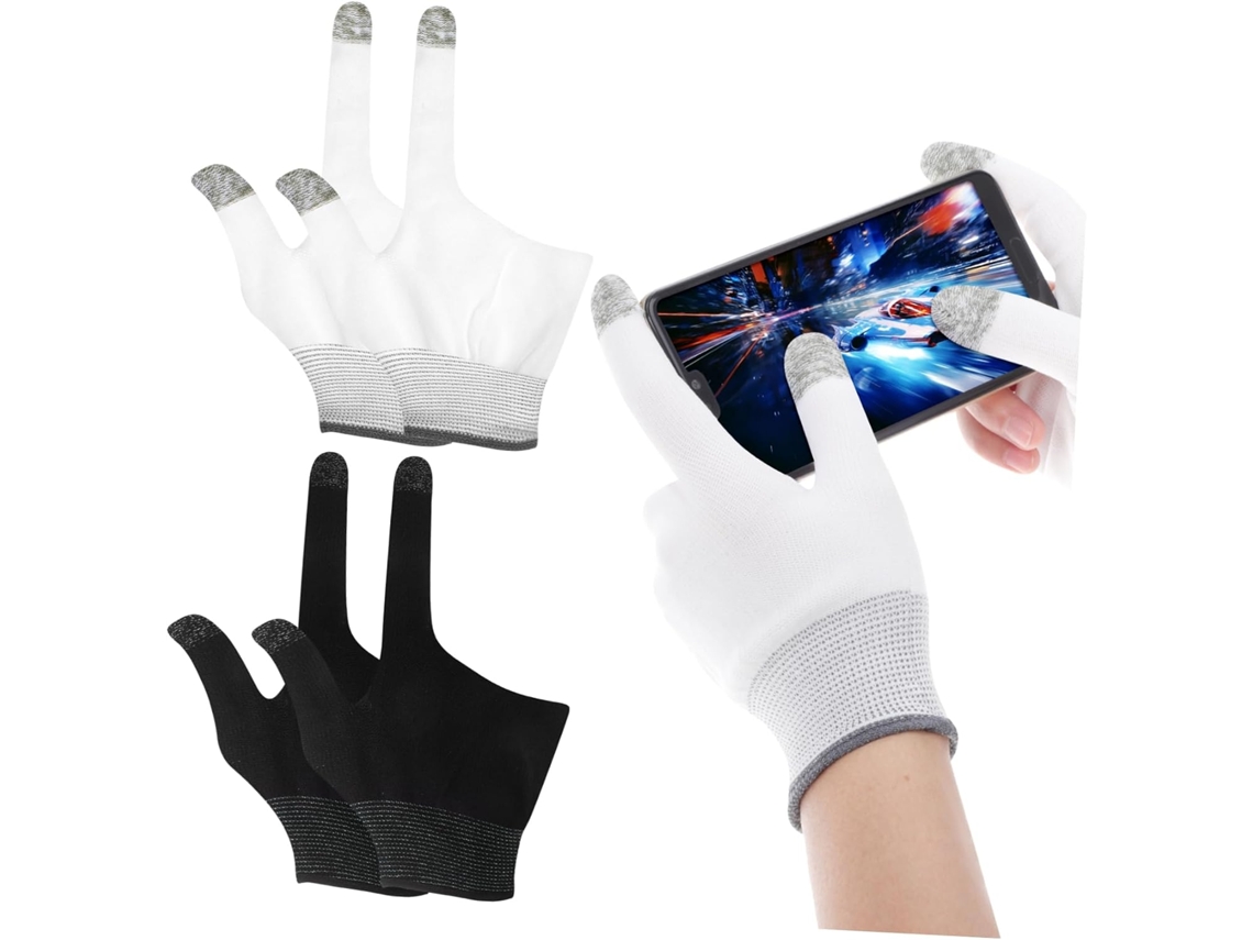 Ganazono 2-pares De Protetores Dedo Reutilizáveis Para Celular, Grafite, Adequados Para Homens E Mulheres, Confortáveis