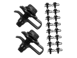 Kit com 40 conjuntos de para-brisas automotivos, incluindo para-brisas para carroceria, clipes e fixadores.