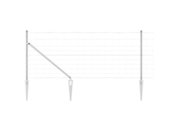 Conjunto 1 Poste De Cerca Externo Vidaxl Prateado Aço (50 X 1 M)