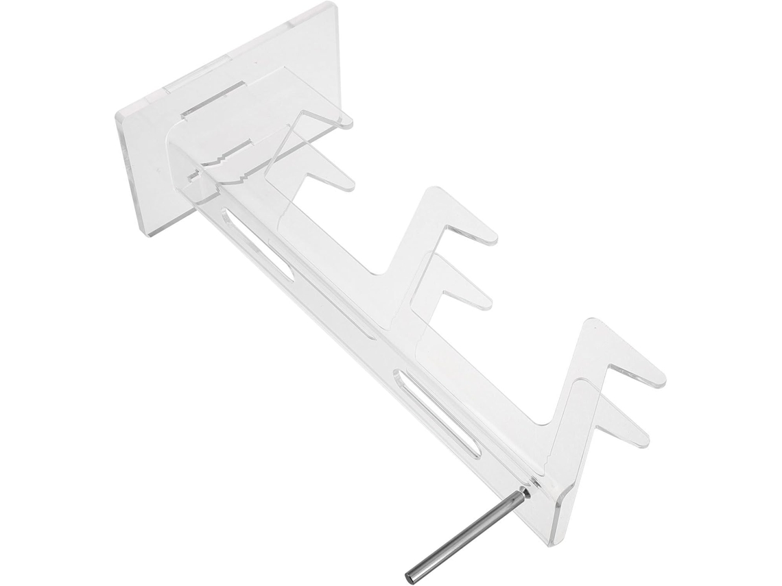 Suporte para fone de ouvido gamer em acrílico transparente multicamadas para organizar e exibir controles.