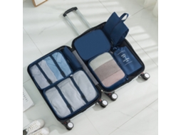 Sacos De Viagem Portáteis E Impermeáveis Para Guardar Roupas E Sapatos, Nas Cores Azul Marinho E Azul Celeste