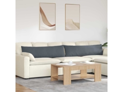 Vidaxl Travesseiros De Sofá 2 Pcs Cinza Escuro 145 X 40 Cm