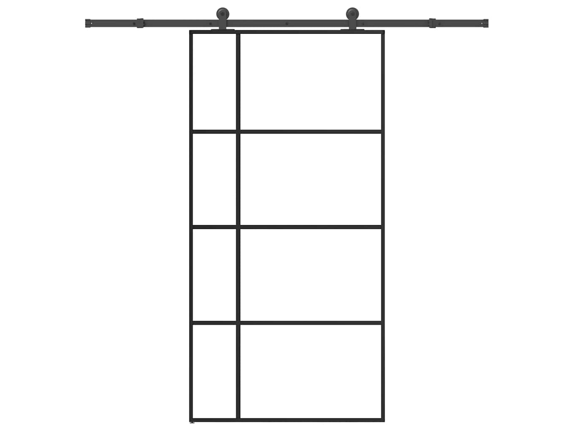 Sliding Door, Sliding Doors Vidaxl Preto Alumínio (102.5 X 205 Cm (213.5 Cm))