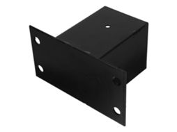 Suporte De Ferro Preto Para Poste De Terraço, Com Base Quadrada Robusta.