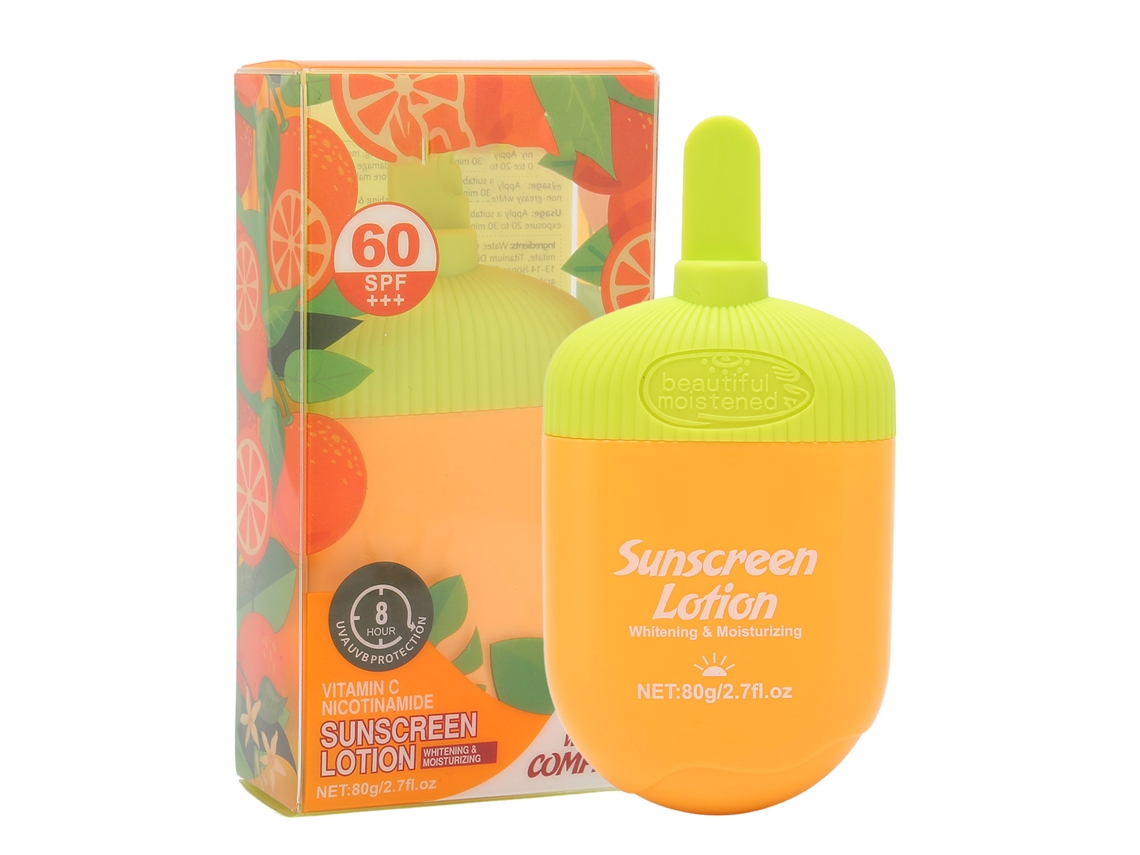 Protetor Solar Facial FPS60+ Loção 80g, Impermeável, Clareador, Hidratante e Refrescante para Exterior