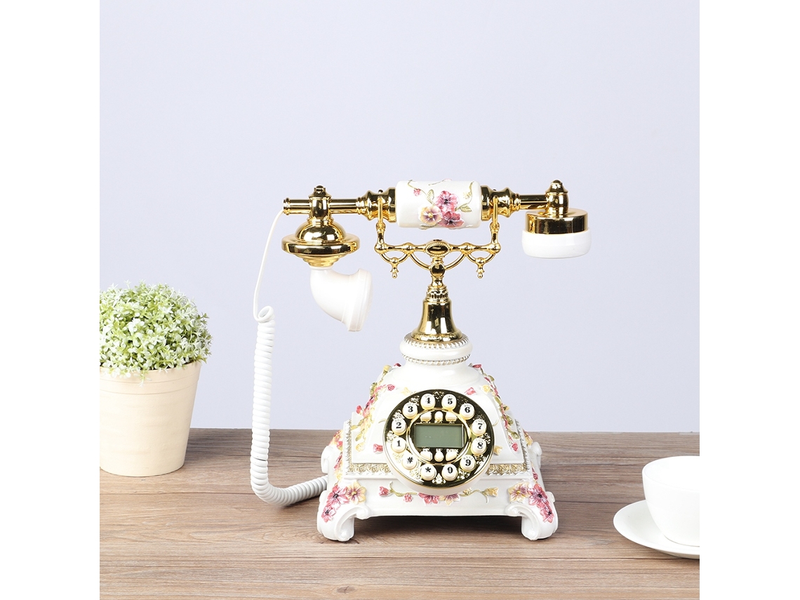 Telefone 8666a (estilo Retrô Europeu) (enfeite Para Casa E Escritório) Eoocoo