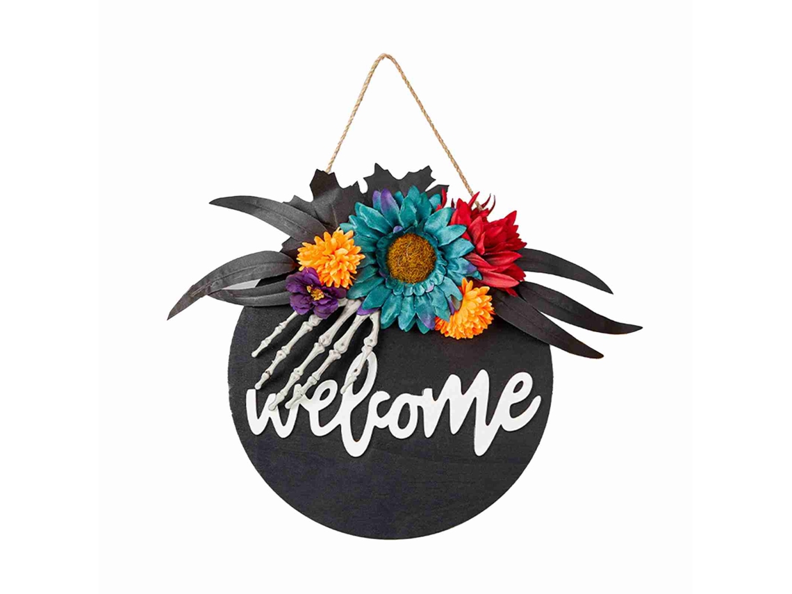 Laxiscreed Guirlanda De Esqueleto Para Halloween - Decoração De Porta E Festa Assombrada
