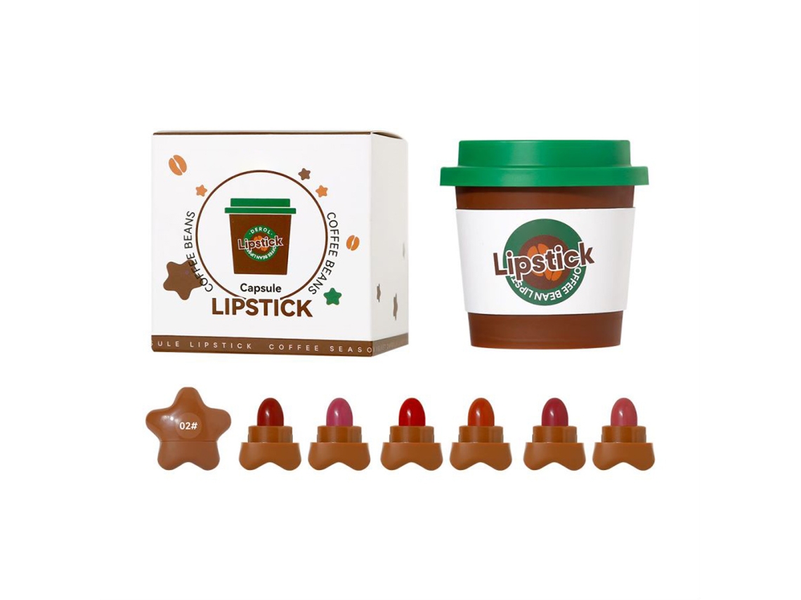 Conjunto De 6 Batons Labial Mini Cápsula Mate Velvet Gloss De Longa Duração Não Adere A Copos Presente De Maquiagem
