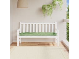 Vidaxl Almofadão Banco Jardim 150x50x7 Cm Tecido Oxford Padrão Folhas