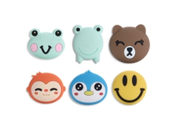 Protetores de Parede Porta Cute Silicone 6pcs