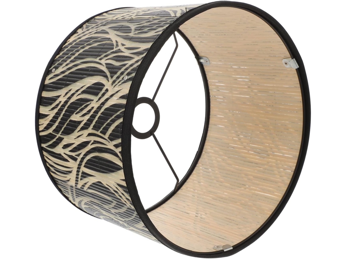 Luminária de Teto de Bambu para Sala de Estar com Estampa Retrô e Fácil Instalação. SFUSHOS