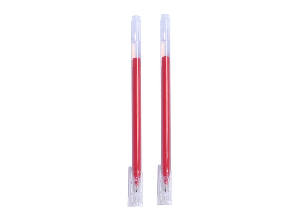 2pcs caneta de tinta gel com grip confortável ponta fina grande capacidade para estudantes e escritório vermelho | S/MARCA
