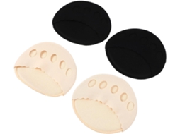 Callaron 2-pares De Palmilhas Ice Forefoot, Tamanho Médio, Meias Invisíveis Antiderrapantes Com Dedos Abertos, Couro E