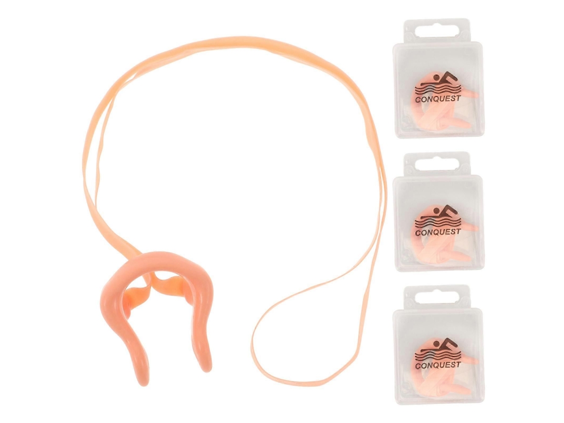 Conjunto De 12 Clipes Nasais De Silicone Para Natação Com Tira Elástica.